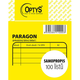 OP 1100 Paragon 7,5 x 9,5cm samopropisovací 100 listů