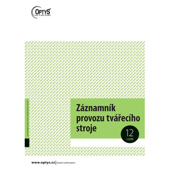 OP 1218 Záznamník provozu tvářecího stroje A4 12 listů