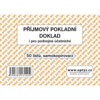 OP 1314 Příjmový pokladní doklad pro podvoj.účetnictví samopropisovací A6 50 listů