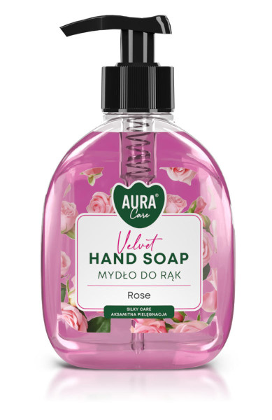 Růžové mýdlo na ruce 300 ml s dávkovačem AHS-001-001 AURA Care