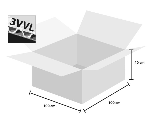 Krabička 3 vrstvá kartonová  BÍLÁ 100x100x40 mm (min objednávka 100 ks)