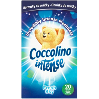 Coccolino Intense Fresh Sky vonné ubrousky do sušičky 20 ks-doprodej