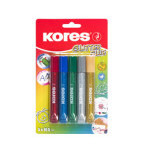 Kores Glitter Glue, 10,5 ml, lepidlo se třpytkami, 5 barev (75000)