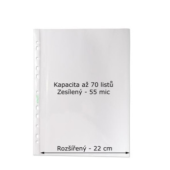 Obal A4+euro 100ks hladký rozšířený formát  235x305mm 55mic CONCORDE (A80000)