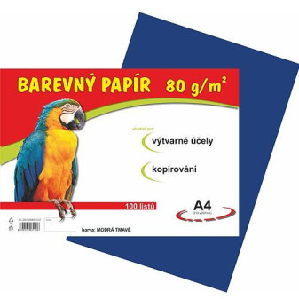 Papír barevný A4 100ks 80g tmavě modrý