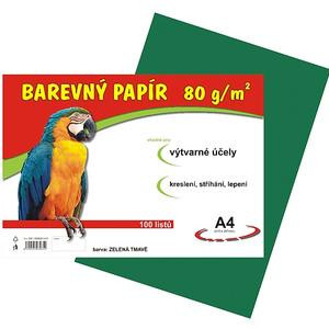 Papír barevný A4 100ks 80g tmavě zelený