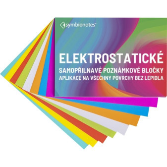 Poznámkové bločky elektrostatické Symbionotes 70x100 mm MIX 7 barev