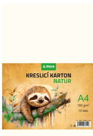 Karton kreslicí natur A4 10 listů 180g